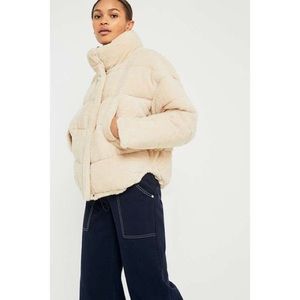 Light Before Dark Teddy Puffer Jacket UO NWOT